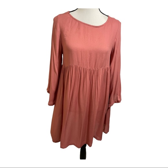 Rachel Pally smocked bell sleeves mini dress new no tag. Size medium rayon - Picture 2 of 8